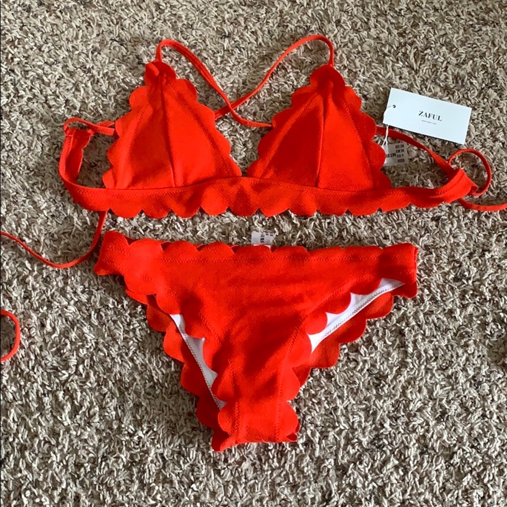 Zaful Scalloped Swimsuit